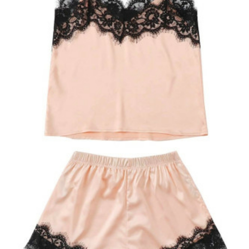 Two-piece satin sleepwear